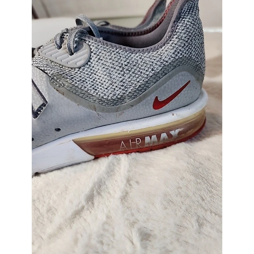 Nike Shoes MENS 13 Air Max Fitsole Sequent 3 Cool Gray University Red Sneakers‎